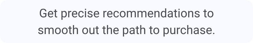 Get precise recommendations to smooth out the path to purchase. - Visitor Analytics Feature